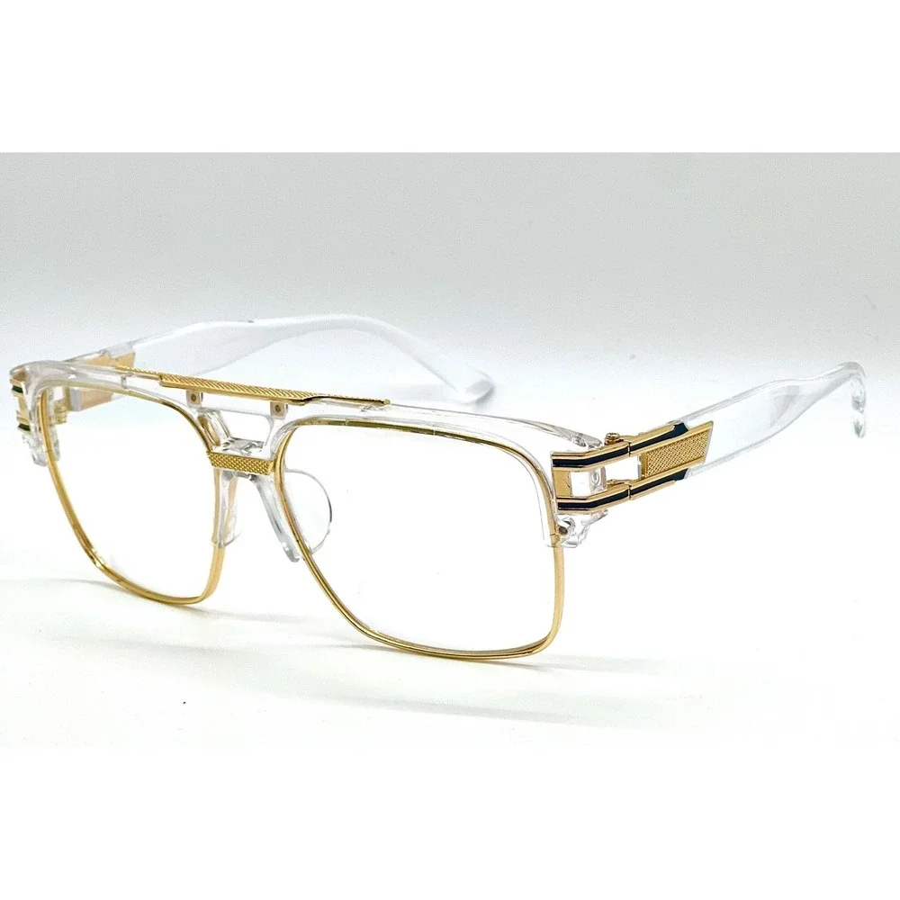 Aviator Sunglasses Clear Frame Fashion Eyewear Men UV400 Protection Festival New